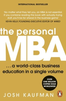 Book cover of 'The Personal MBA' by Josh Kaufman with a yellow background and white text.