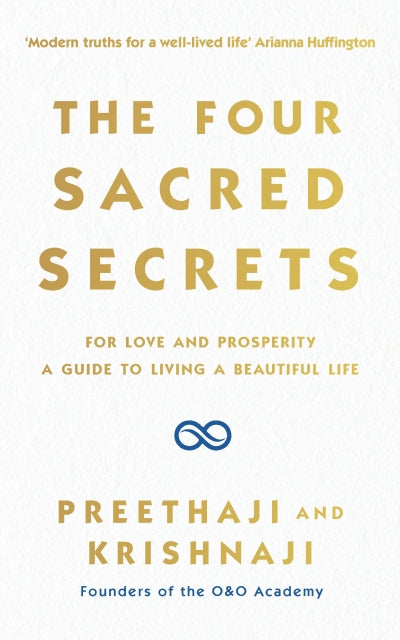 Book cover of 'The Four Sacred Secrets' with gold text on a white background